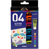 Creativ Company Children's Acrylfarbe Glitzerfarbe, 6x20ml