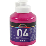 Creativ Company Acrylfarbe Glitzer für Kinder - Pink, 500 ml