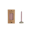 Ideas 4 seasons kaarsen h14cmxø1.2cm mini mauve set a 12 stuks
