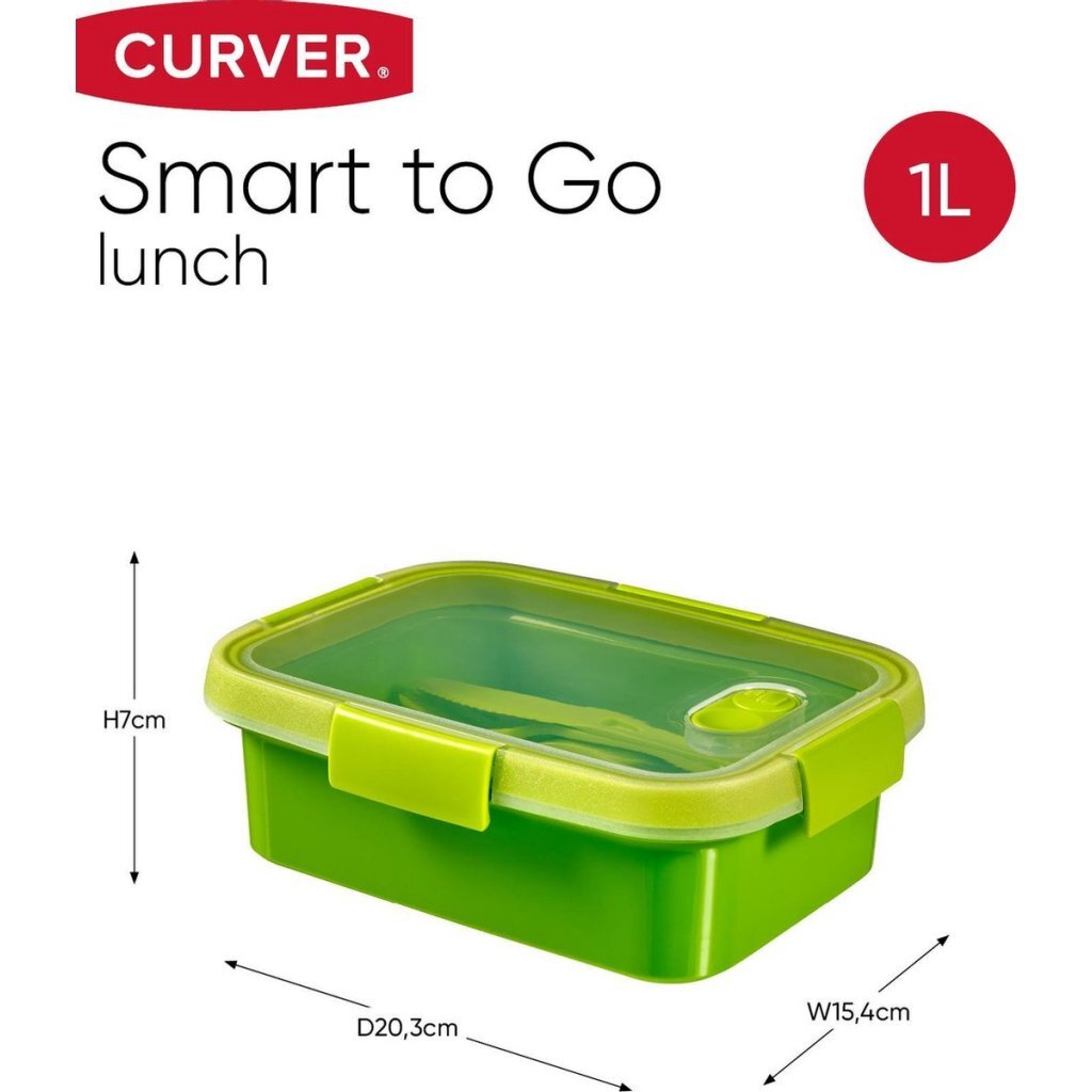 Curver Smart to go Lunchbox 1l + Besteckset