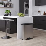 Hurver Decobin Pedal Bin 65L Silber Metallic