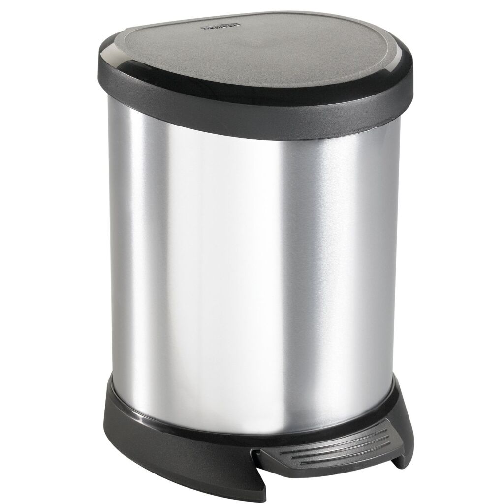 Curver Decobin Treteimer – 5 l – metallisch