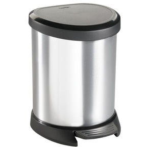 Curver Decobin Treteimer – 5 l – metallisch