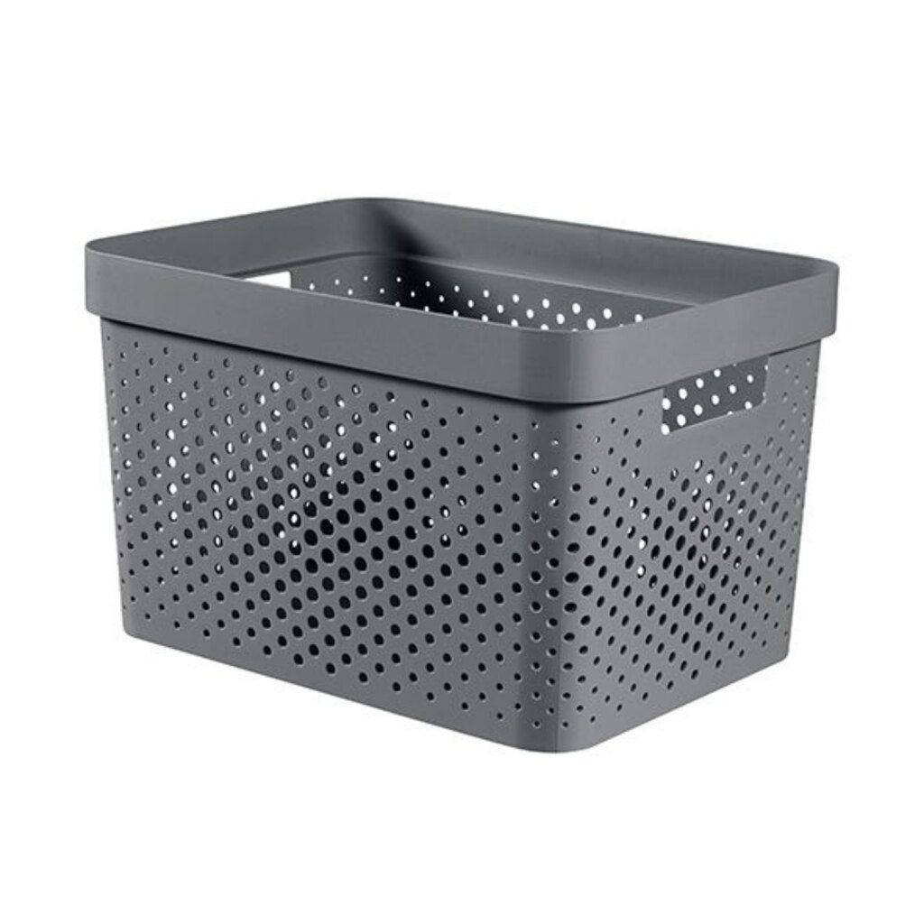 Curver Infinity Dots Aufbewahrungskorb 17 l Anthrazit