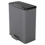Hurver Pedal Bin Deco Duo 26+26 l Kühlung grau