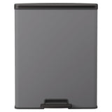 Hurver Pedal Bin Deco Duo 26+26 l Kühlung grau