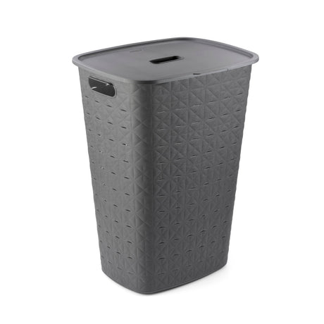 Curver Softex Wäschekorb mit Deckel 56l Anthrazit 42x31,6x60cm
