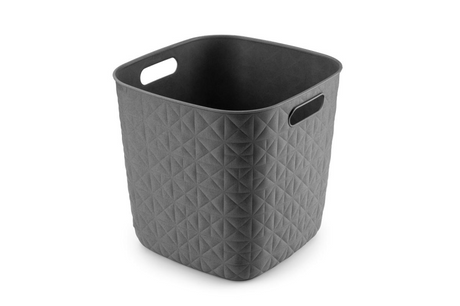 Curver Softex Aufbewahrungskorb Würfel – 15 l Anthrazit 28 x 28 x 27 cm