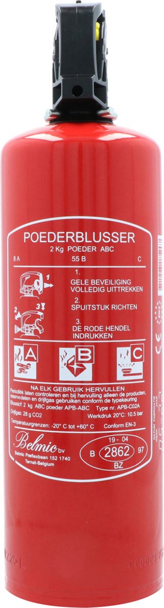 Belmic Delta Feuerlöscher - Pulverlöscher a b c - 2kg