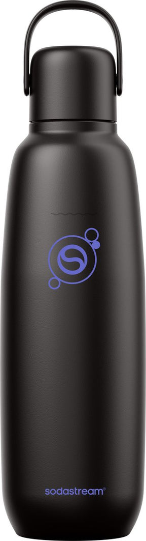 Sodastream 0.9l fizz go™ roestvrijstalen bruiswaterfles (zwart)