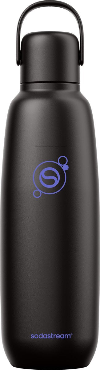 Sodastream 0.9l fizz go™ roestvrijstalen bruiswaterfles (zwart)