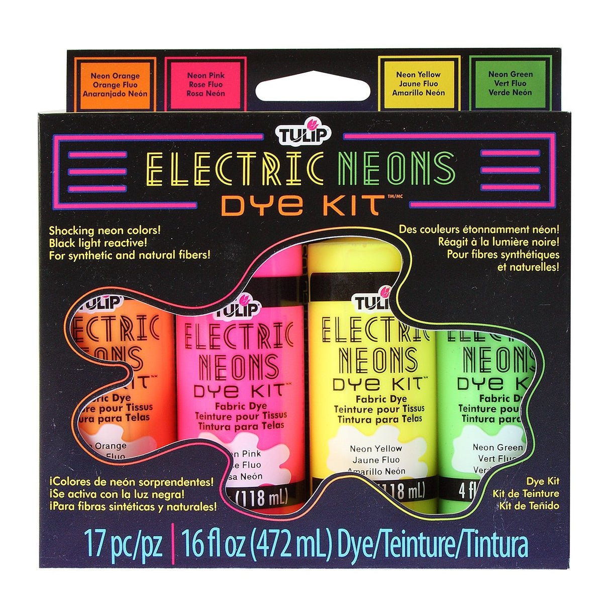 Tulip One-Step Tie Dye Tulip • Tie-Dye-Set 118 ml Neon 4 Farben