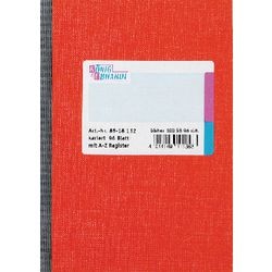 Notizbuch König Ebhardt A6 roter Index kariert