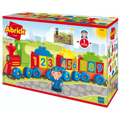 Buchstaben und Zahlen der Abrick-Ecoiffier-Lokomotive