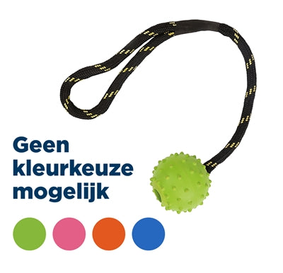 Happy Pet Tough Toys Floater Gummiball Seil sort