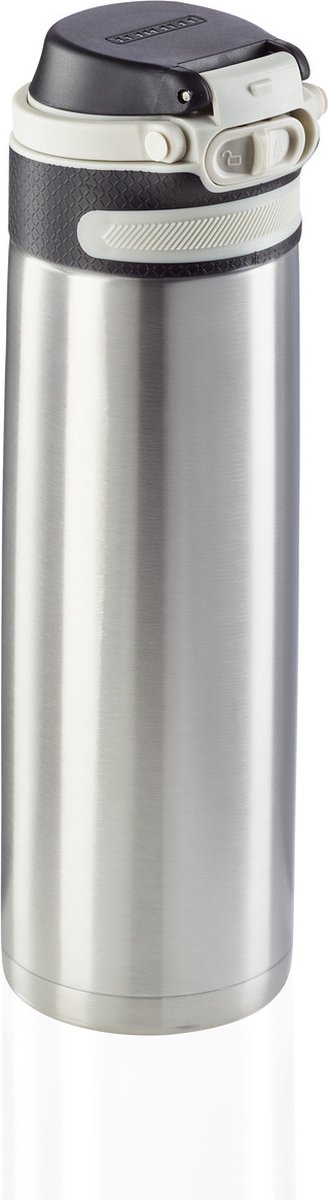 Leifheit Thermos-Flip-Cup – 600 ml – Edelstahl – Silber
