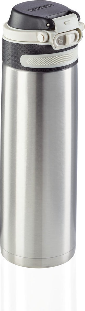 Leifheit Thermos-Flip-Cup – 600 ml – Edelstahl – Silber