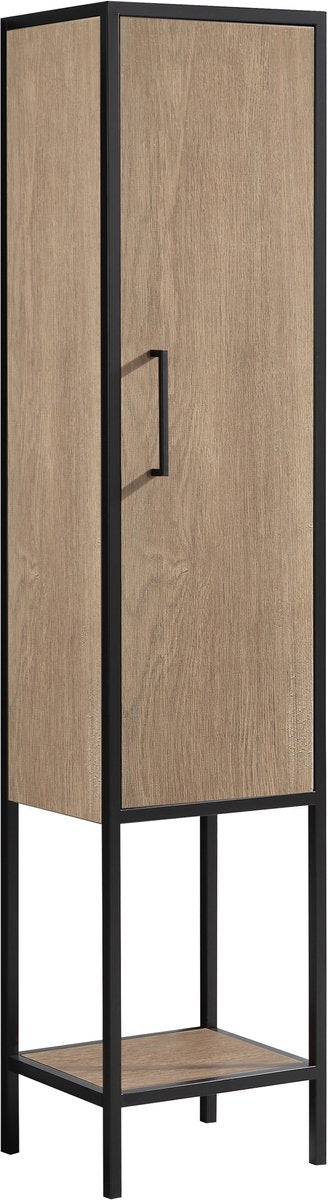 Differnz industrial kolomkast - fsc® gecertificeerd - 35 x 160 x 30 cm - kleur forest - mfc materiaal - 1 deur met soft-close sluiting - links en rechts te gebruiken - kras- en waterbestendig
