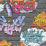 Niederländische Wandverkleidung Wallpaper Graffiti Multifarbene L179-01