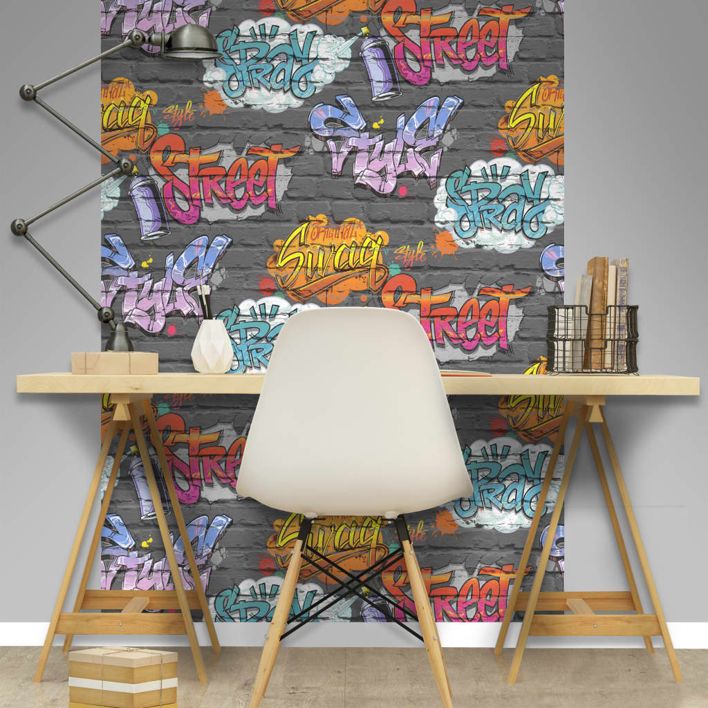 Niederländische Wandverkleidung Wallpaper Graffiti Multifarbene L179-01