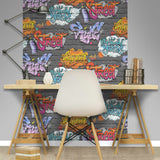 Niederländische Wandverkleidung Wallpaper Graffiti Multifarbene L179-01