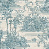 Niederländische Wandverkleidung Tapete Tropical Beige und Hellblau