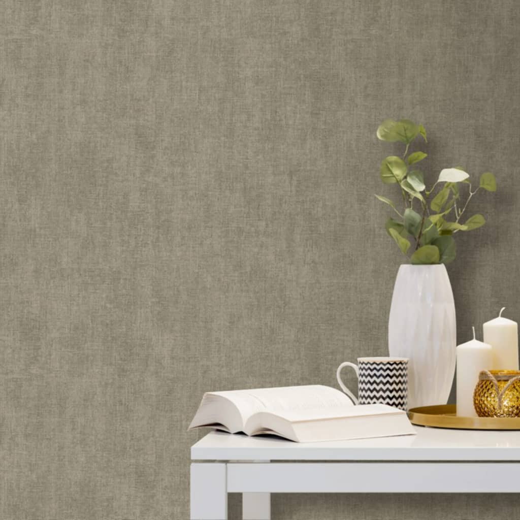 Niederländische Wandverkleidung Tapete einfach Grau-Bruin