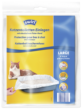 Strudel? 1070730 - Swirl Katzentoilette-Abdeckung L Katzentoilette-Abdeckung Größe L | 8 Stück