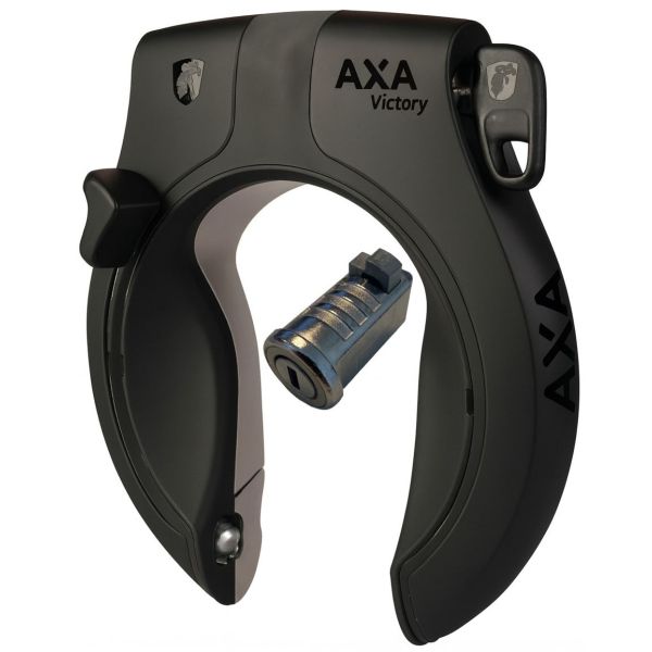Axa Ringschloss Victory Art 2 – Mattschwarz – inklusive Batterieschloss Gazelle Impulse