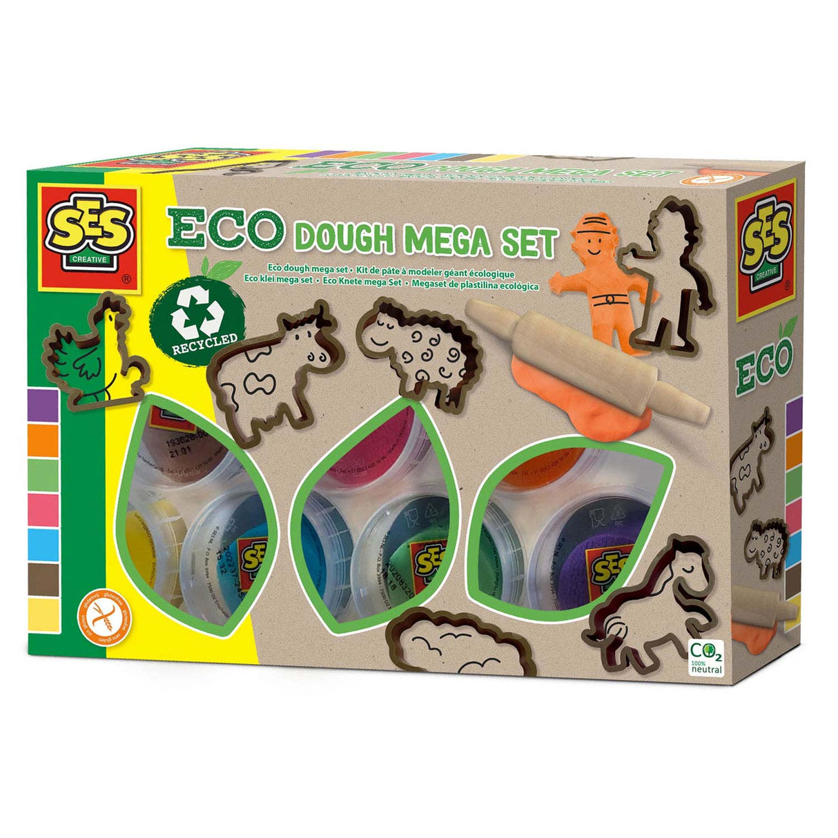 Ses Eco Clay Mega-Set – 7 Tontöpfe