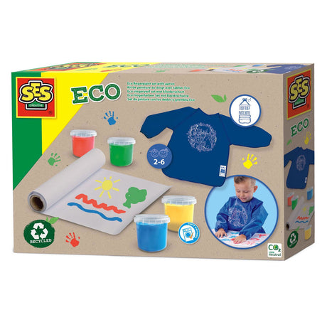 SES Creative SES Eco Fingerfarben-Set mit Kochschürze