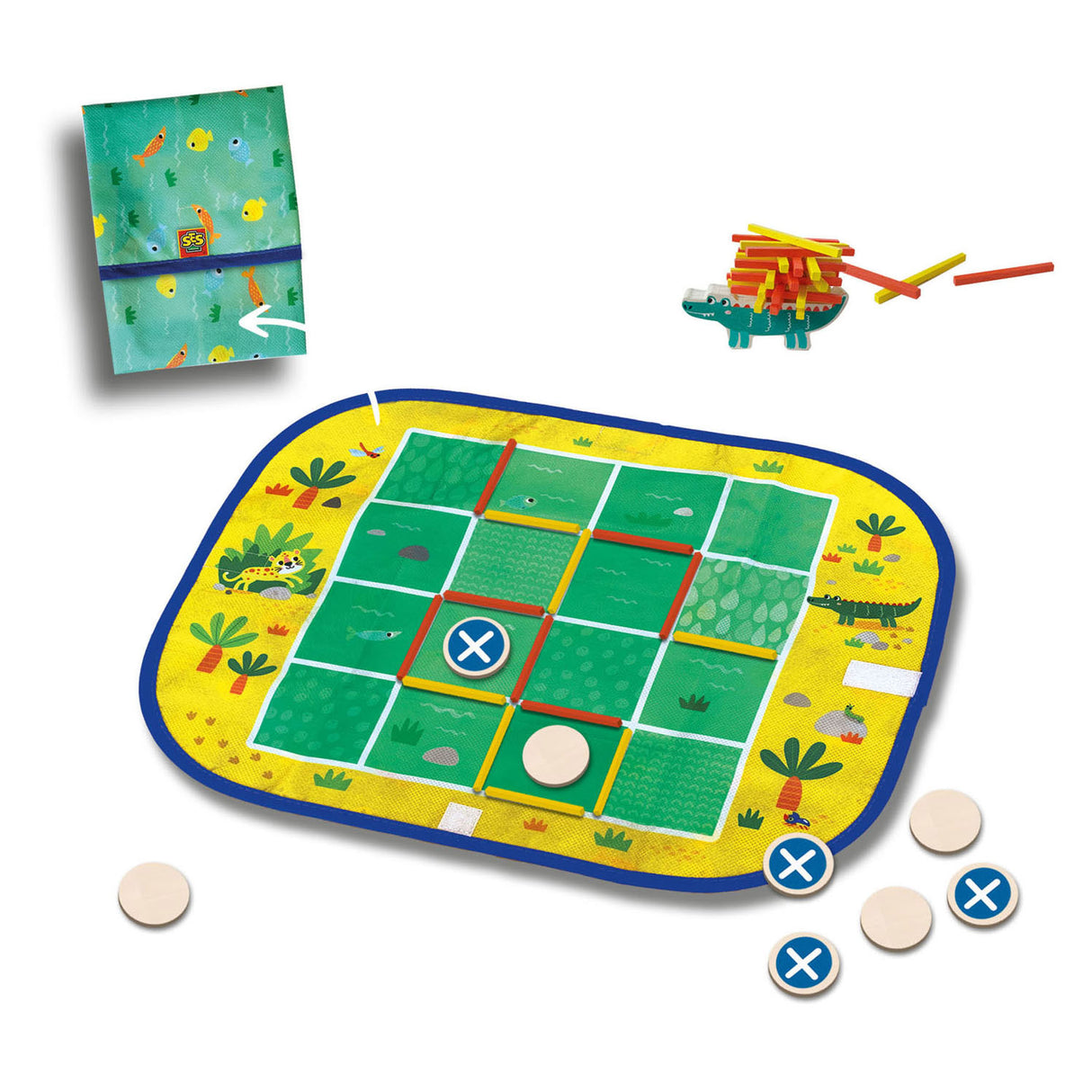 Ses Wrap-and-Go-Reisespiele, 3in1
