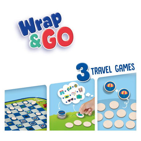 Ses Wrap-and-Go-Reisespiele, 3in1
