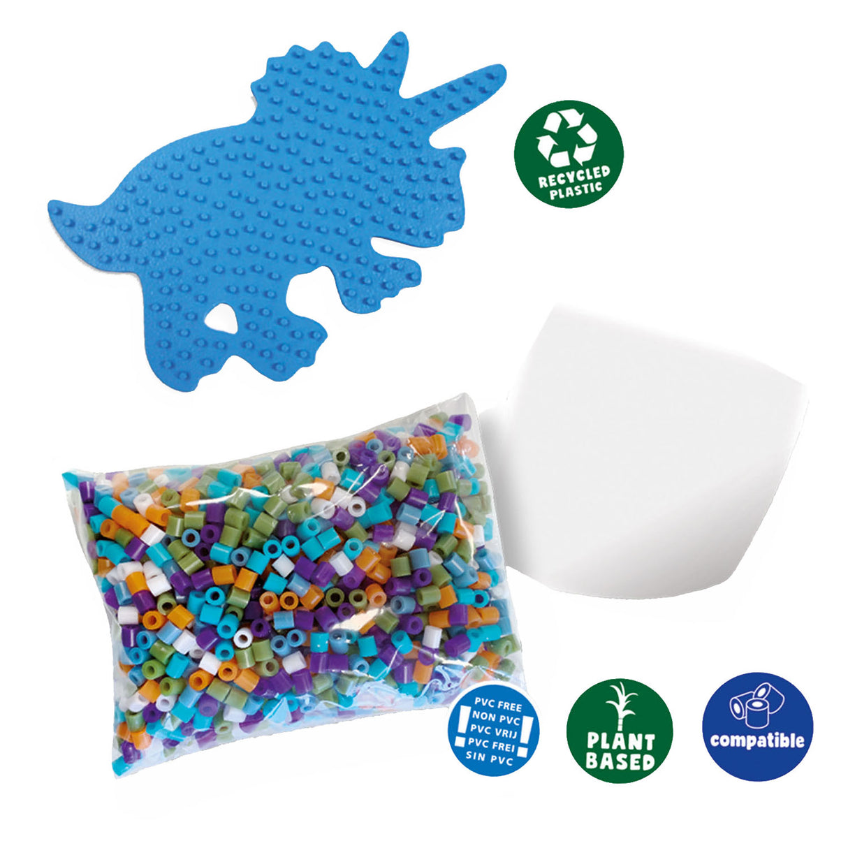 Ses creative ses green beedz – Bügelperlenset Triceratops Dino