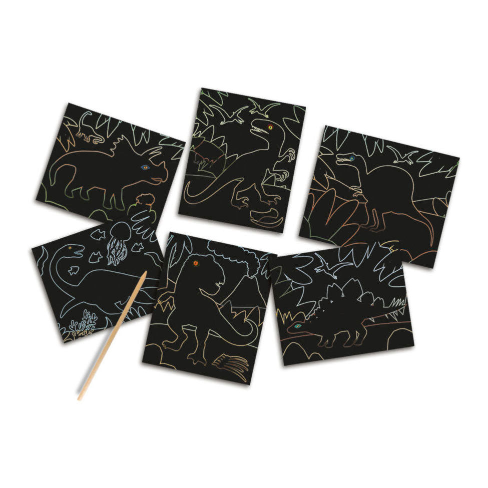 SES Creative SES Glow in the Dark Scratch – Dinosaurier