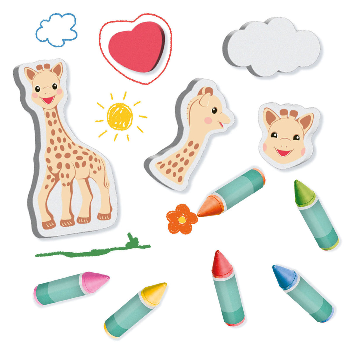SES Sophie La Girafe Badkreide mit Formen