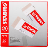 Radiergummi Stabilo, H: 1 cm, L: 6,3 cm, B: 2,3 cm, weiß, 20 Stück 1 Box