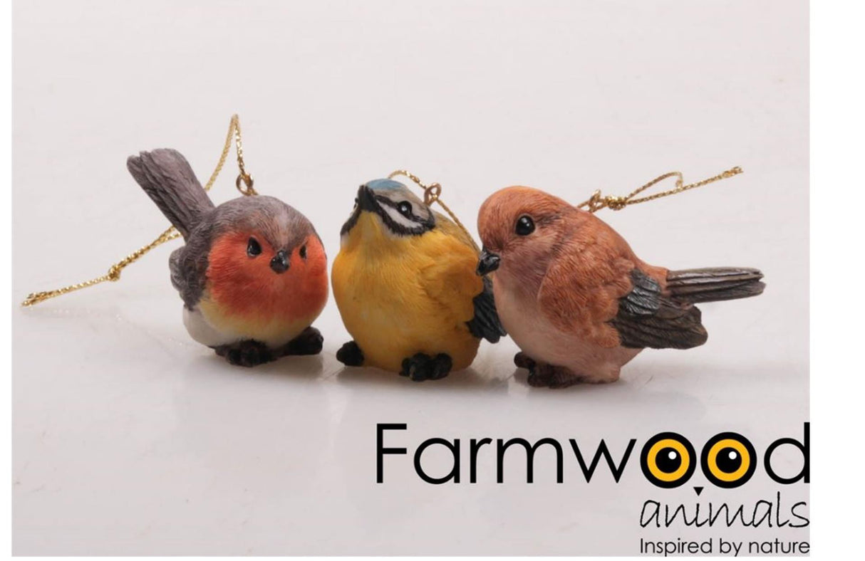 Farmwood animals hanger vogel polystone 5,6x3x4cm