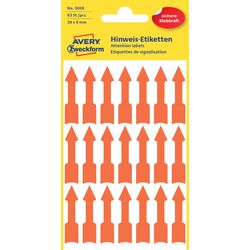 Textmarker in sehr roter Pfeilform, 39 x 9 mm
