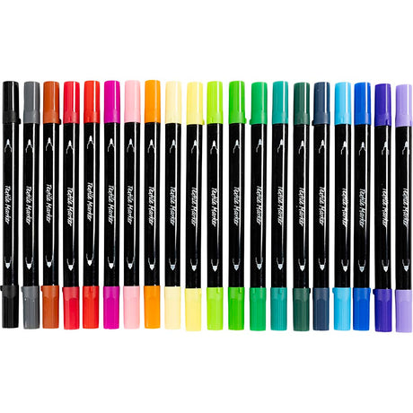 Kreativunternehmen https: www.cchobby.nl Textilmarker-Liniendicke-2-3-3-6-mm-Standardfarben-20-Stück-1-Box-334817