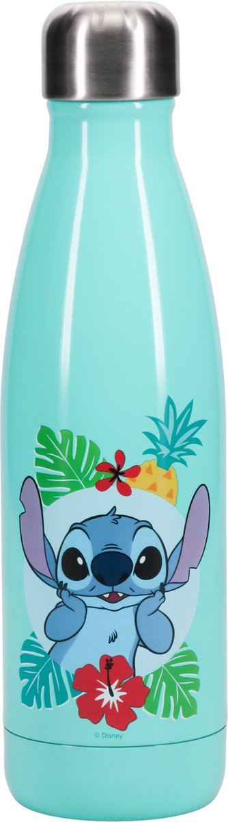 Paladone Stitch-Wasserflasche – offiziell lizenzierte Disney-Ware, auslaufsichere Lilo Stitch-Metallflasche für heiße, kalte Getränke, Geschenk für Stitch-Fans, 460 ml (15 fl oz) –
