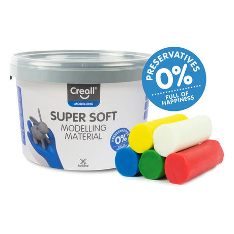 Creall superweicher Ton – 5 Tonfarben – 1750 g.