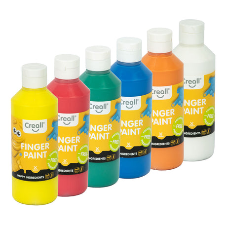Creall Fingerfarben-Set konservierungsfrei, 6x250ml.