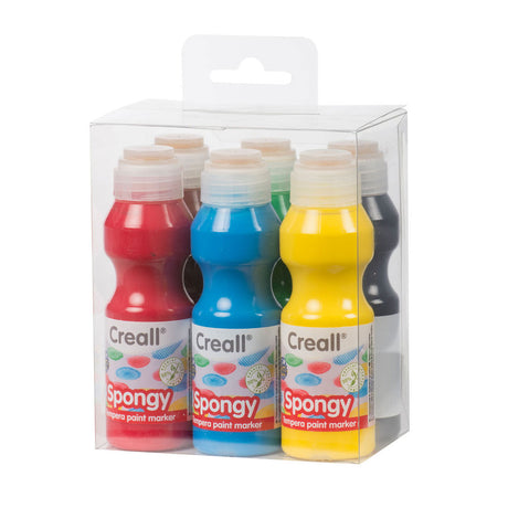 Creall schwammige Gouache-Marker – 6 Farben – 6 x 70 ml – hergestellt in den Niederlanden – vegan – glutenfrei