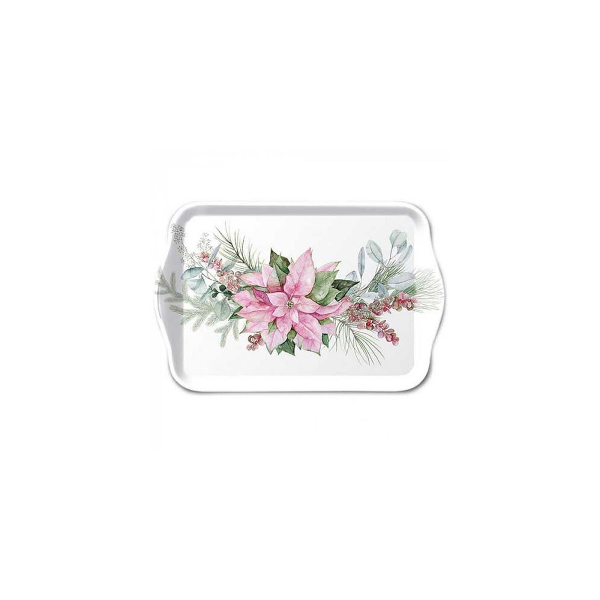 Ambiente Tablett 13x21cm rosa Weihnachtsstern