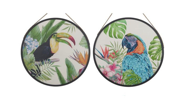 Wall print round wood 70x3x70cm 1pc mixed