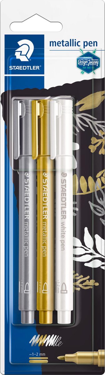 Staedtler Metallic-Stift – Blister Gold, Silber, Weiß