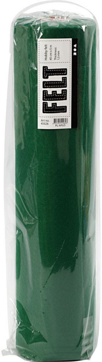 Creativ company cc craft felt, w: 45 cm, thickness 1,5-2 mm, 180-200 g, green, 5 m 1 roll