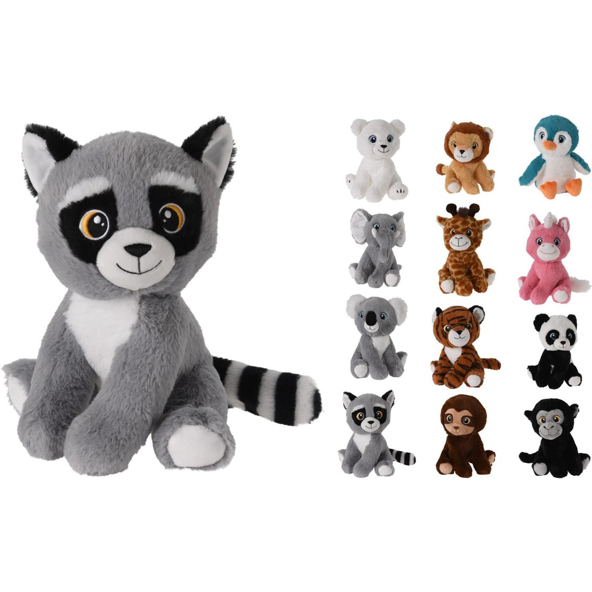 Tender Toys Plüsch-Wildtier 20x18x25cm, erhältlich in 12 verschiedenen Tieren