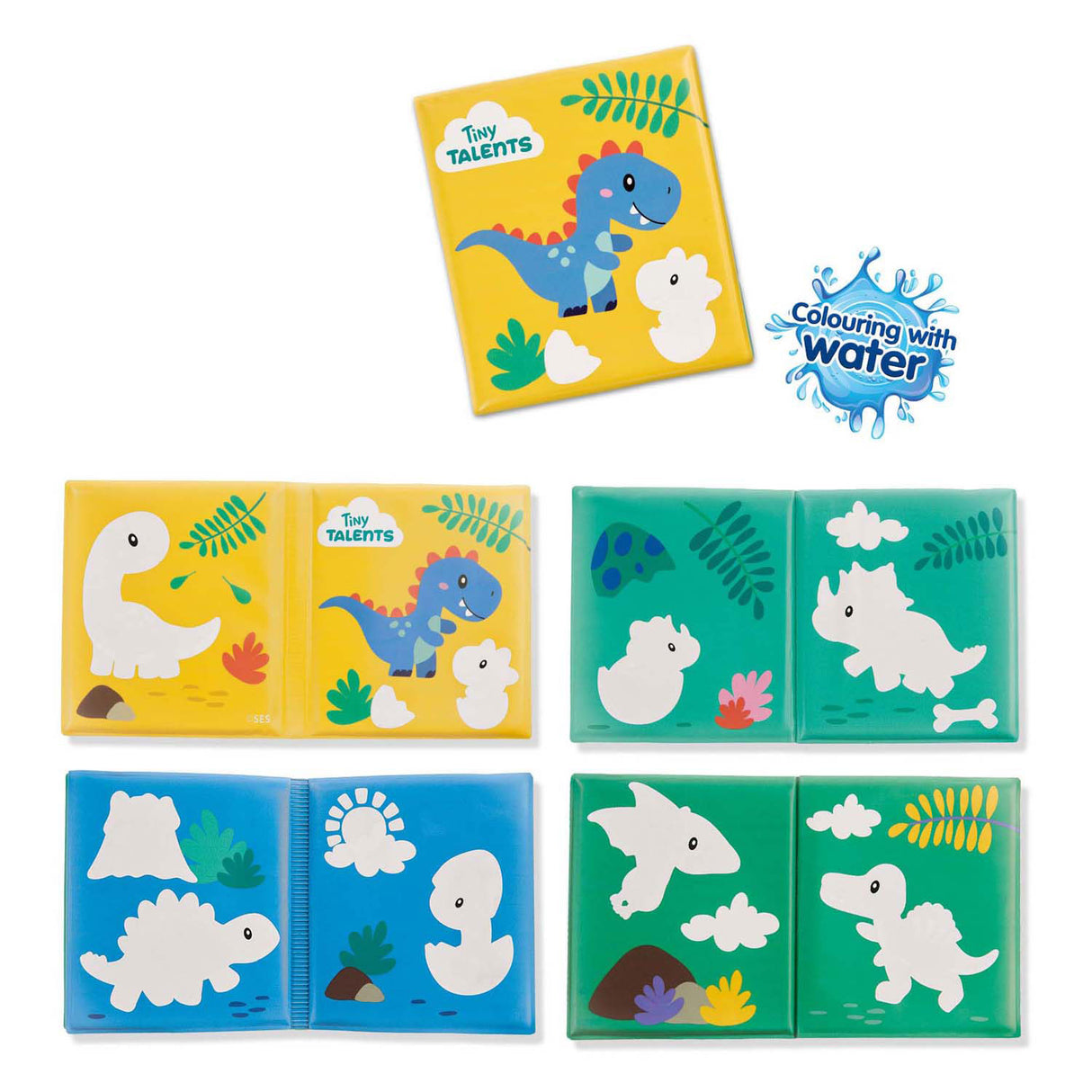 Ses Badebuch – Malen mit Wasserdinosauriern